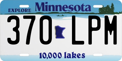MN license plate 370LPM