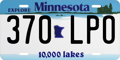 MN license plate 370LPO