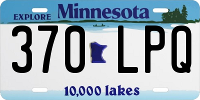 MN license plate 370LPQ