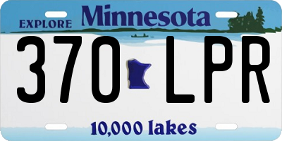 MN license plate 370LPR