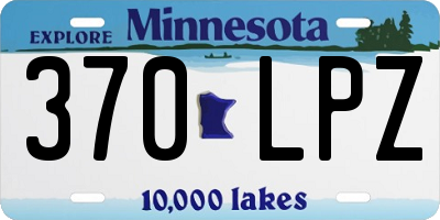 MN license plate 370LPZ
