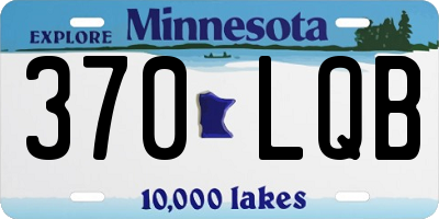 MN license plate 370LQB
