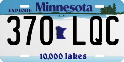 MN license plate 370LQC