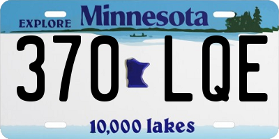 MN license plate 370LQE