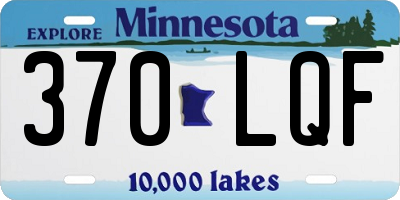 MN license plate 370LQF