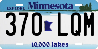 MN license plate 370LQM