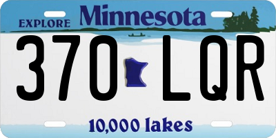 MN license plate 370LQR