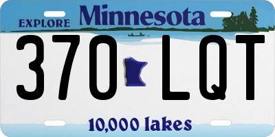 MN license plate 370LQT