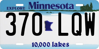 MN license plate 370LQW