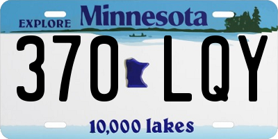 MN license plate 370LQY