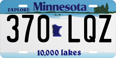 MN license plate 370LQZ