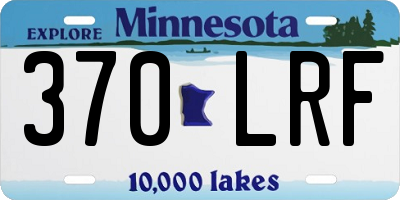 MN license plate 370LRF