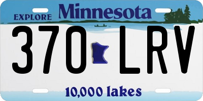 MN license plate 370LRV