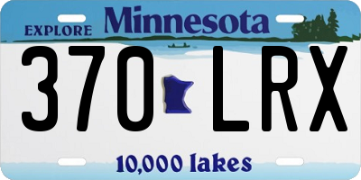 MN license plate 370LRX