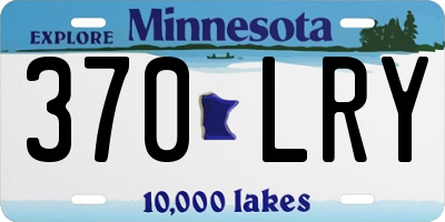 MN license plate 370LRY