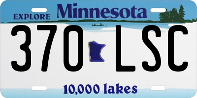 MN license plate 370LSC
