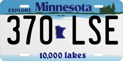MN license plate 370LSE