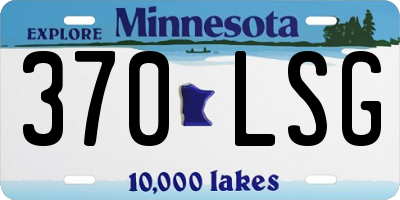 MN license plate 370LSG