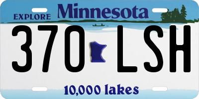 MN license plate 370LSH