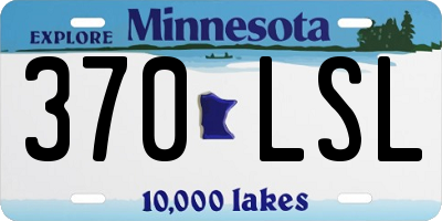 MN license plate 370LSL