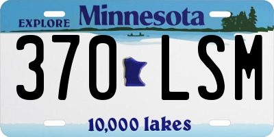 MN license plate 370LSM