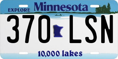 MN license plate 370LSN