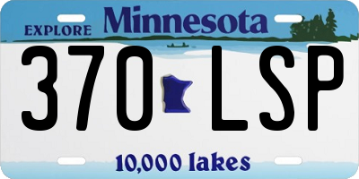 MN license plate 370LSP