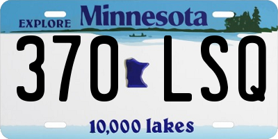 MN license plate 370LSQ