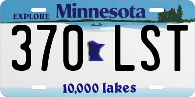 MN license plate 370LST