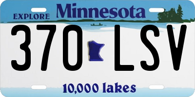 MN license plate 370LSV