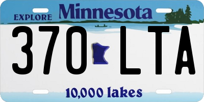 MN license plate 370LTA