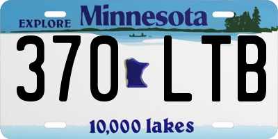 MN license plate 370LTB