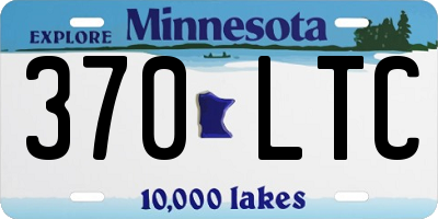 MN license plate 370LTC