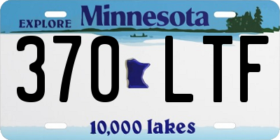 MN license plate 370LTF