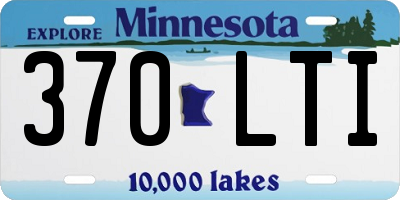 MN license plate 370LTI