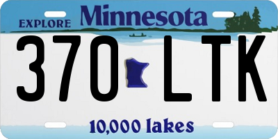 MN license plate 370LTK