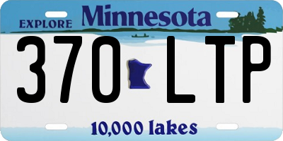 MN license plate 370LTP
