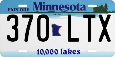 MN license plate 370LTX