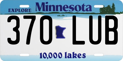 MN license plate 370LUB