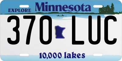 MN license plate 370LUC