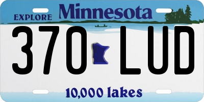 MN license plate 370LUD