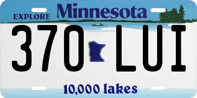 MN license plate 370LUI