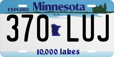 MN license plate 370LUJ