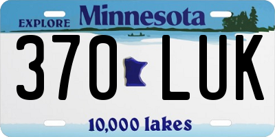 MN license plate 370LUK