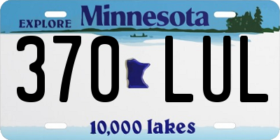 MN license plate 370LUL