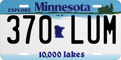 MN license plate 370LUM