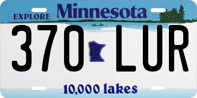MN license plate 370LUR