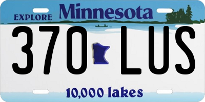 MN license plate 370LUS