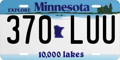 MN license plate 370LUU