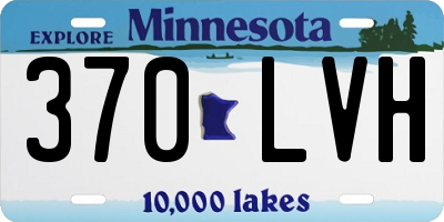 MN license plate 370LVH